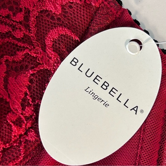 Bluebella Red and Black Lace Bra with Panties Set - Picture 10 of 15